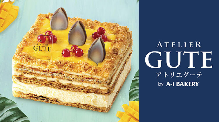Atelier Gute Mango Napoleon cake