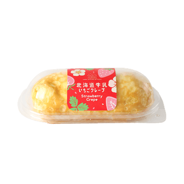 Hokkaido Milk Strawberry Crepe